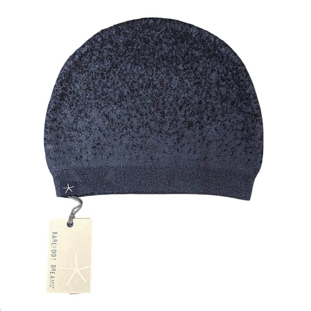 NWT Barefoot Dreams CozyChic Lite Confetti Beanie Deep Sea Blue-Indigo One Size